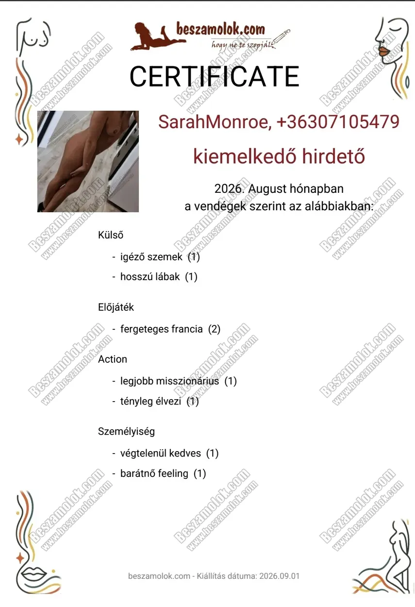 SarahMonroe - +36 30 710 5479 - oralszexpartner foto